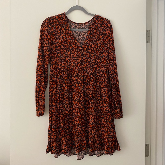 ASOS red and orange Longsleeve dress